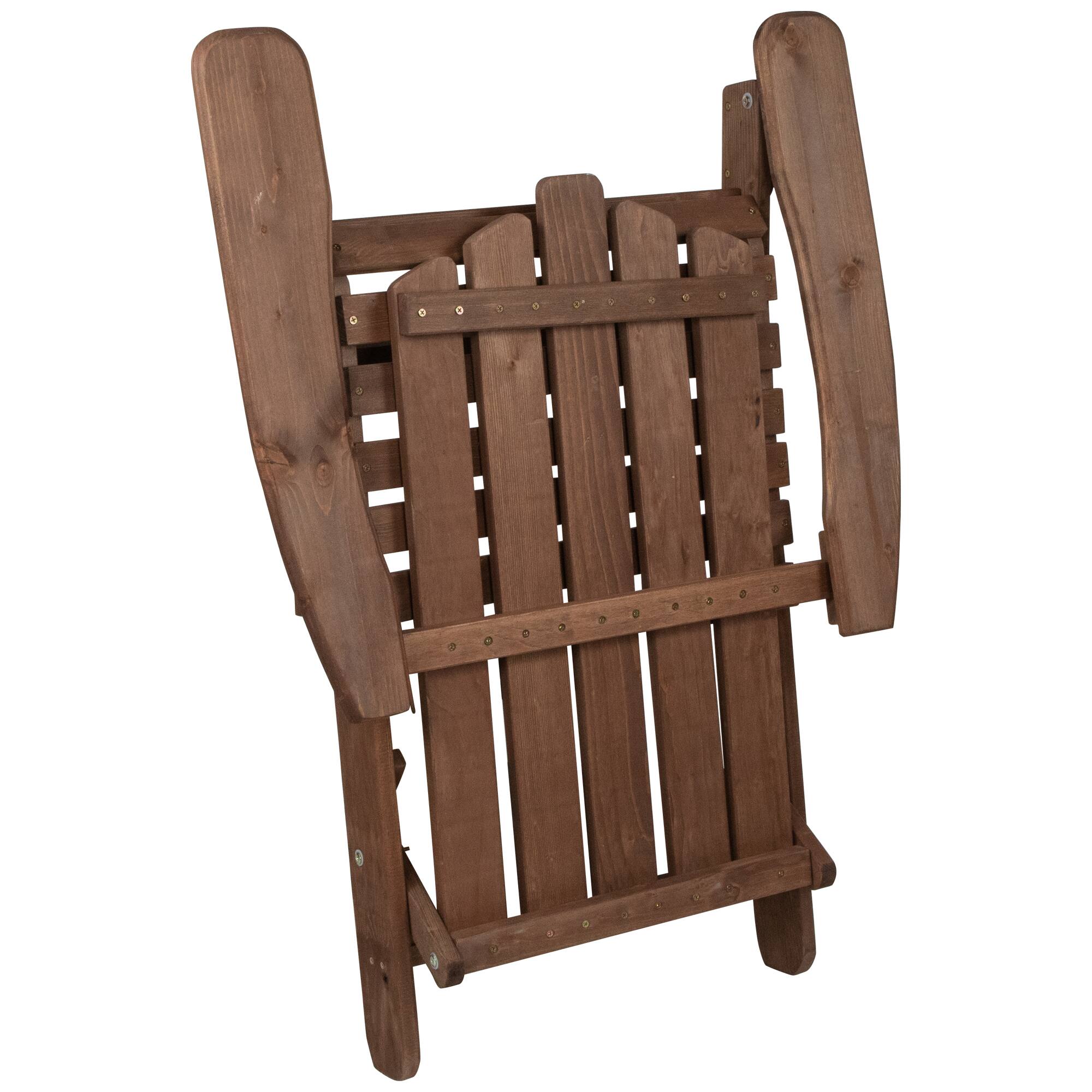 36" Classic Folding Wooden Adirondack Chair